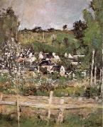 Paul Cezanne View of Auvers-sur-Oise-The Fence Sweden oil painting artist